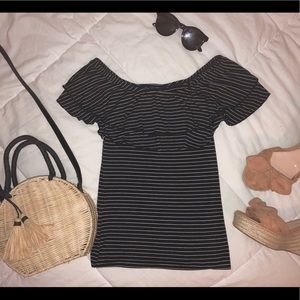 ****PRICE DROP**** OFF THE SHOULDER STRIPED TOP